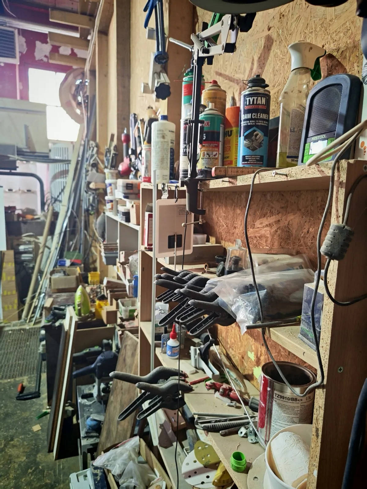 Components laid out for a custom piece being made to order