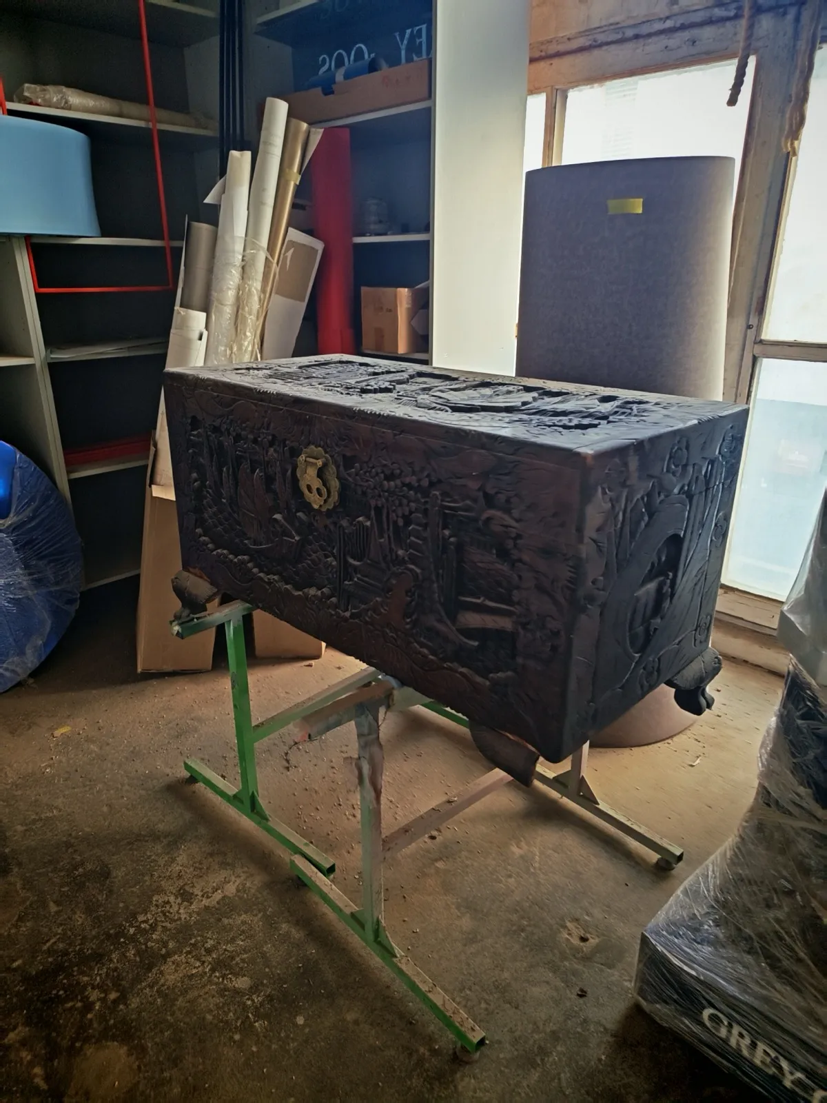 Joinery and fittings being fitted together during assembly